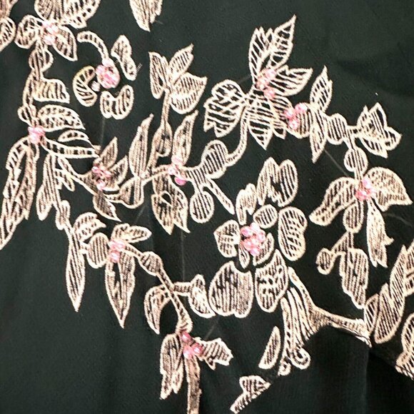 Vintage Y2K Slip Dress Beaded Fringe Tassels Whimsigoth Fairy 90s Dark - Picture 7 of 16